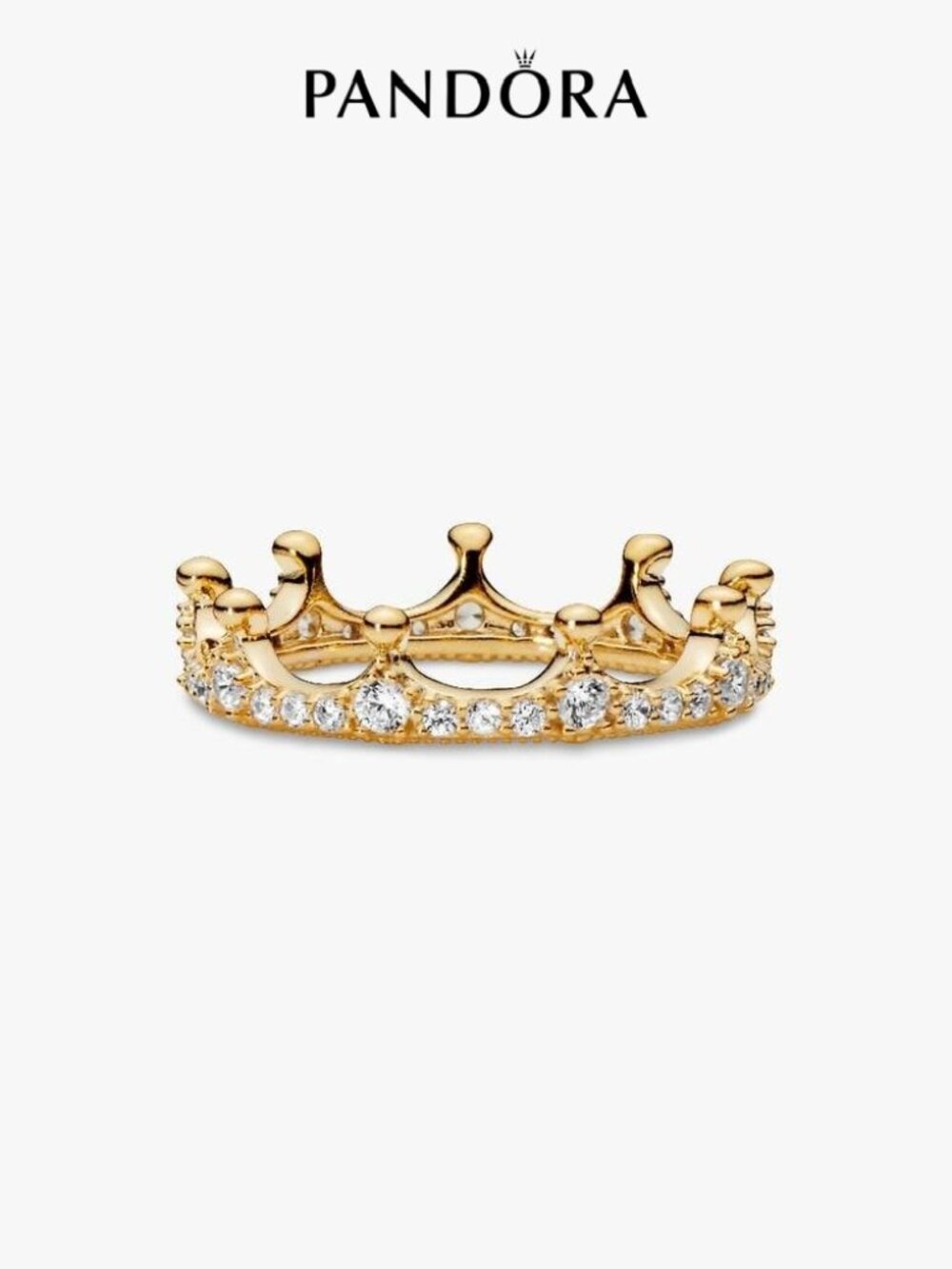 Pandora Clear Sparkling Crown Ring